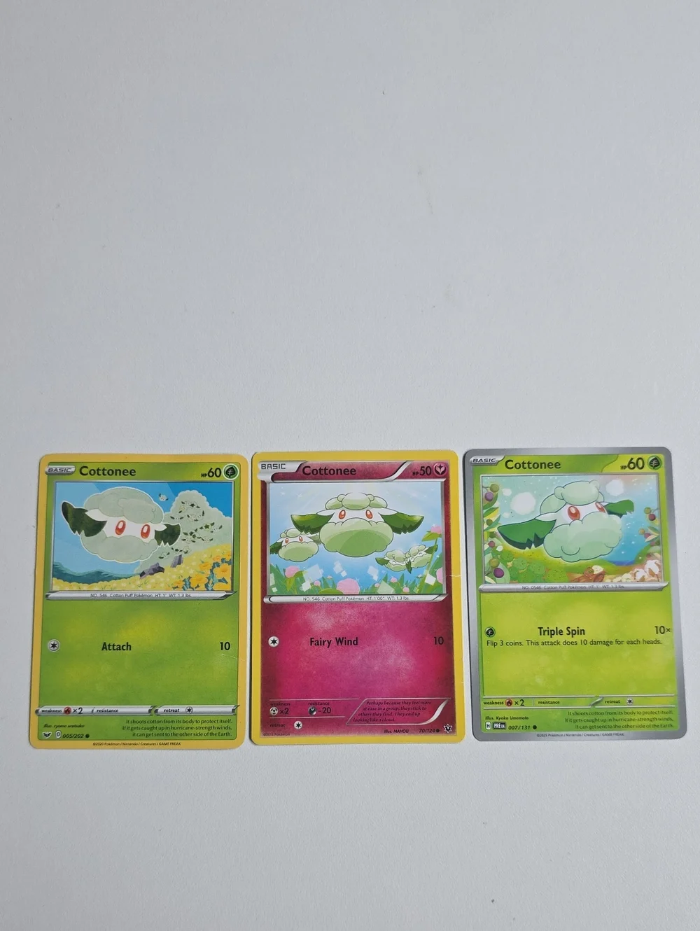 Pokemon Cottonee Trading Card Set